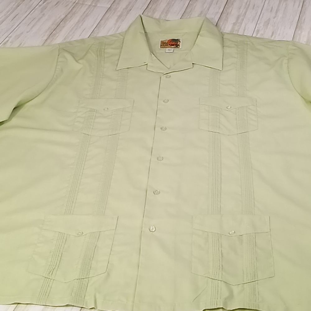 Haband Guayabera Barber Casual Button Up Shirt Men's Size 4X